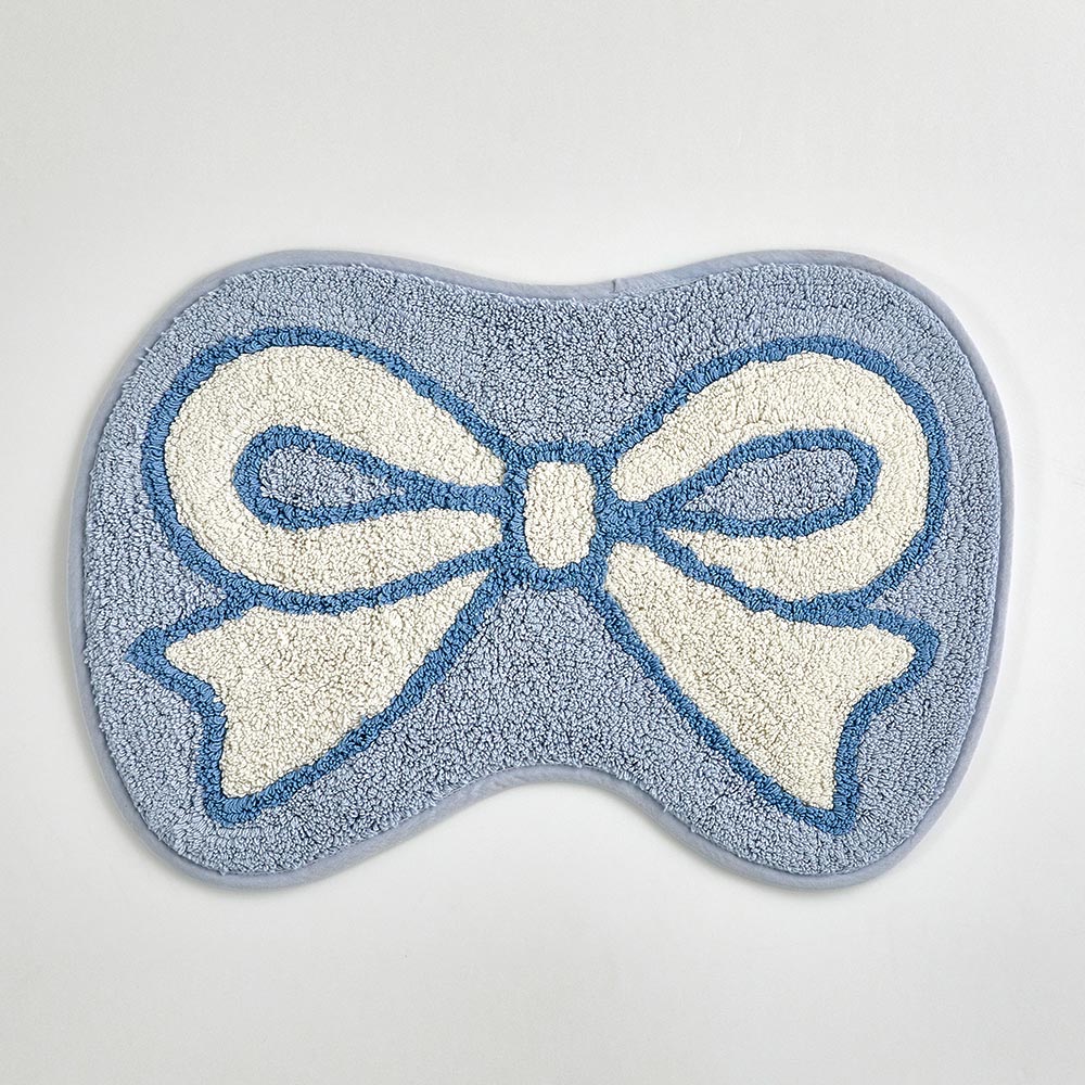 [모던하우스 LF광양점] 캔디 리본 넌슬립 면 터프팅 발매트 BLUE 47X68cm_BG2026026 이미지 3